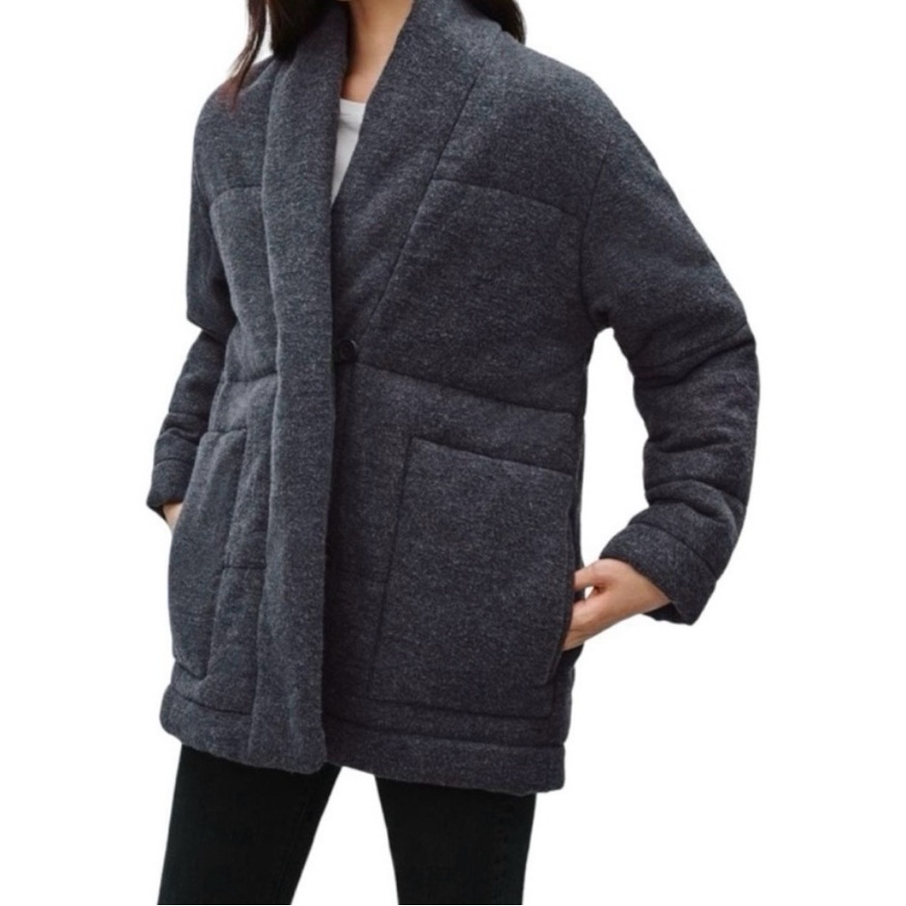 Aritzia Wilfred Free 100% Cotton Waleska Puffy Quilted Duvet Coat Jacket